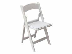 Chaise pliante wedding blanche - lot de 4 - - polypropylène