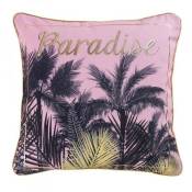 Coussin passepoil 45x45 cm Or Pur Paradise - Rose