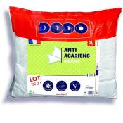 Dodo - Lot de 2 oreillers anti-acariens 50x70 cm -