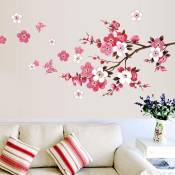 Groofoo - Stickers Muraux Grand Fleur de Cerisier Arbre
