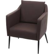 HW - Fauteuil de salon C-H93a, fauteuil cocktail fauteuil relax fauteuil - similicuir marron