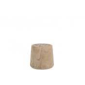 Jolipa - Cache pot en bois naturel 20x20x19.5 cm -