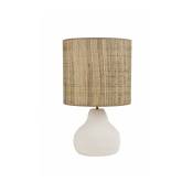 Lampe en céramique mat blanche 58 cm Portinatx - Market