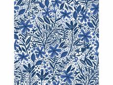 Papier peint auto-adhésif - motifs floraux - bleu