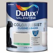 Peinture cuisine et salle de bains Dulux Valentine Color Resist galet satin 0 75L