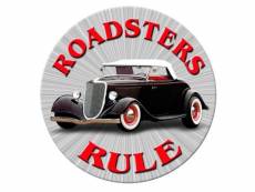 "plaque tole épaisse roadster rules hot rod classic usa ford"