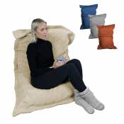 Pouf, fauteuil d'intérieur déhoussable - 90 x 140 cm - Sherpa - Beige Vivezen beige