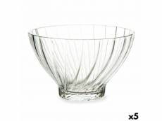 Set de bols transparent verre (ø 10,8 x 7 cm) (290 ml) (5 unités)