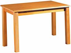 Table à manger rectangulaire en pin massif coloris miel - longueur 120 x profondeur 80 x hauteur 73 cm