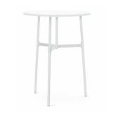 Table d'appoint blanche 80x105,5 Union blanc - Normann