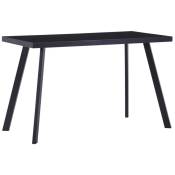 Table de salle à manger Noir 120x60x75 cm Verre trempé Vidaxl Noir