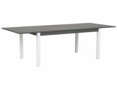 Table en aluminium extensible gris et blanc pancole 145099