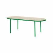 Table ovale Wooden / 210 x 80 cm - Chêne & acier - valerie objects vert en bois