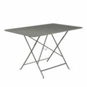 Table pliante Bistro / 117 x 77 cm - 6 personnes - Trou parasol - Fermob vert en métal