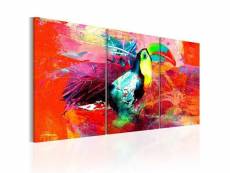 Tableau colourful toucan taille 120 x 60 cm PD8346-120-60