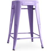 Tabouret de bar - Design industriel - 60cm - Nouvelle édition - Stylix Violet pastel - Acier - Violet pastel