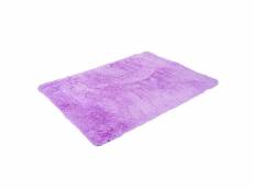 Tapis hwc-f69, shaggy tapis à poils longs, tissu/textile doux et moelleux 200x140cm ~ violet
