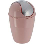 Tendance - poubelle pp conique avec couvercle 5,6L - rose pale