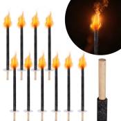 Torche jardin Torches 42cm cœur de flamme Torches de cire pour enfants Temps de combustion 45 min 10x - Tolletour