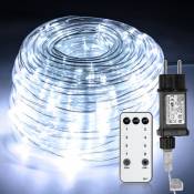 Tube lumineux led avec télécommande Extérieur/Intérieur Tube lumineux Intérieur Chaîne lumineuse—Blanc—10m - Blanc Froid