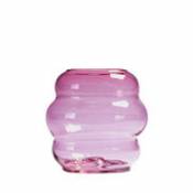 Vase Muse Medium / Cristal de Bohême - Ø 18 x H 18 cm - Fundamental Berlin rose en verre