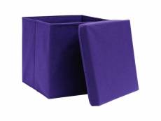 Vidaxl boîtes de rangement et couvercles 10pcs violet