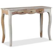 Vidaxl - Table console et 3 tiroirs Bois de Sesham massif 110x40x76 cm