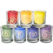 Zen Et Ethnique - 7 bougie parfumée votive en verre et coffret cadeau