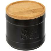 5five - boîte à sel naturéo en céramique noir