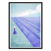 Affiche 50x70 cm et cadre noir - Visit Provence - Henry Rivers