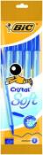 BIC Cristal Soft Stylos-Bille - Bleu, Pochette de 4
