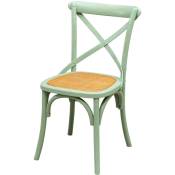 Biscottini - Chaise moderne en bois 88x48x52 cm, Chaises rustiques Chaise Thonet Vintage Cuisine Salle à manger Restaurant (ancien céleste) - bleu