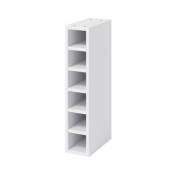 Caisson range bouteilles GoodHome Caraway Blanc H.