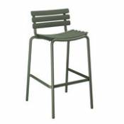 Chaise de bar ReCLIPS / H 76 cm - Plastique recyclé - Houe vert en plastique