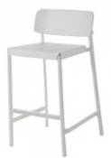 Chaise de bar Shine / H 75 cm - Métal - Emu blanc