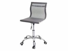 Chaise de bureau hwc-k53, chaise pivotante chaise de bureau chaise d'ordinateur, tissu résille/textile ~ gris