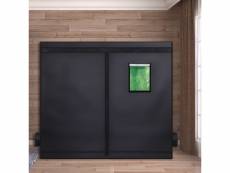 Chambre de culture hydroponique démontable avec fenêtre 240*120*200cm culture indoor, noir