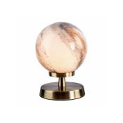 Dar Lighting - Lampe de table globe Esben Laiton antique,verre