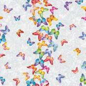 Doulito - Toile cirée au mètre - Largeur 140 cm - Papillon Multicolore - Multicolore