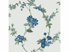 Dutch wallcoverings papier peint flower bleu clair