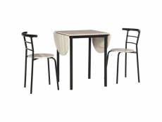 Ensemble table et chaises laura style industriel