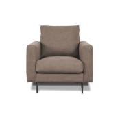 Fauteuil 1 place tissu taupe