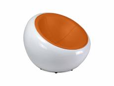 Fauteuil egg poco chair - simili cuir orange