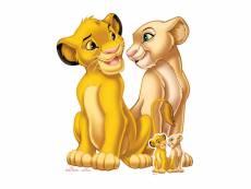Figurine en carton – simba et nala - le roi lion - hauteur 81 cm
