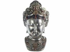 Grande statue en résine tête bouddha 60 cm