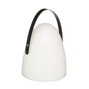 Lampe de table led extérieure portable noir et blanc 21x21x30cm
