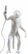 Lampe de table Monkey Standing / Indoor - H 54 cm - Seletti blanc en plastique