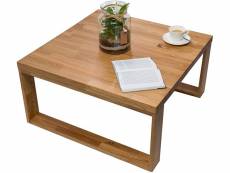 Lorian - table basse en bois massif - dimensions 80x80x40cm