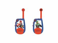 Mario kart talkie-walkies digitaux enfant portée 2 km de portée et fonction morse lexibook LEXTW25NI