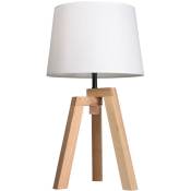 Mexlite - lampe de table Sabi - bois - poussière - 30 cm - E27 (grande raccord) - 7662BE - Bois